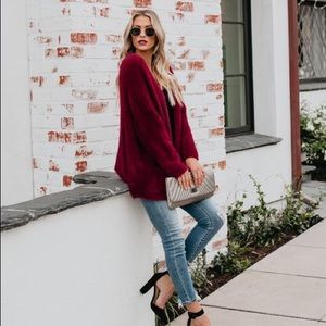 Vici North Pole Fuzzy Pocketed Cardigan NWT